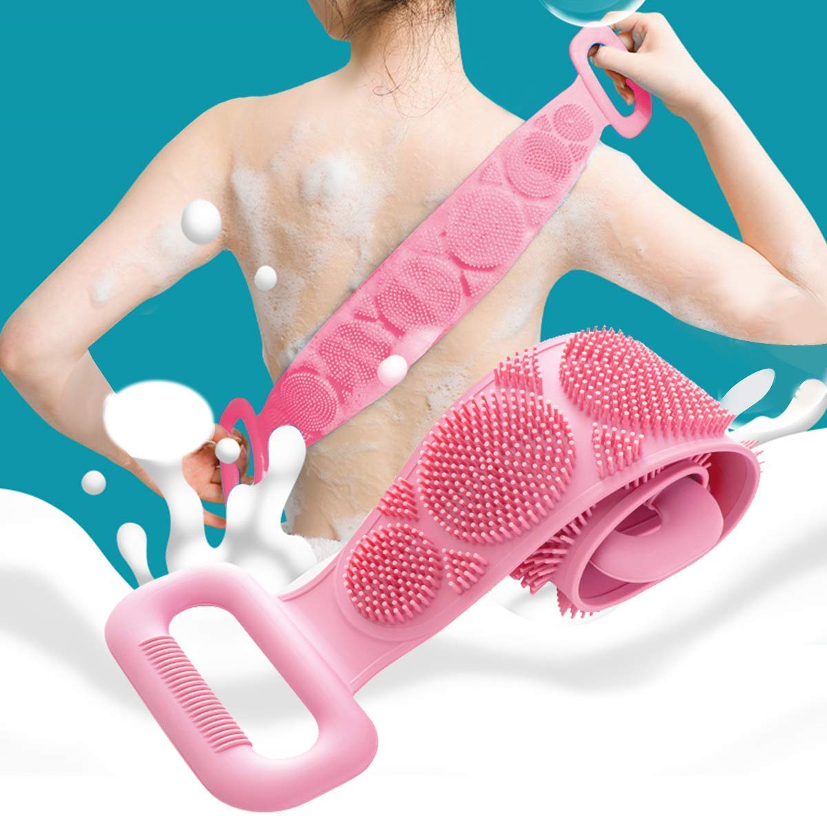 Silicone Bath Body Brush – Deep Cleaning Exfoliating Shower Scrubber